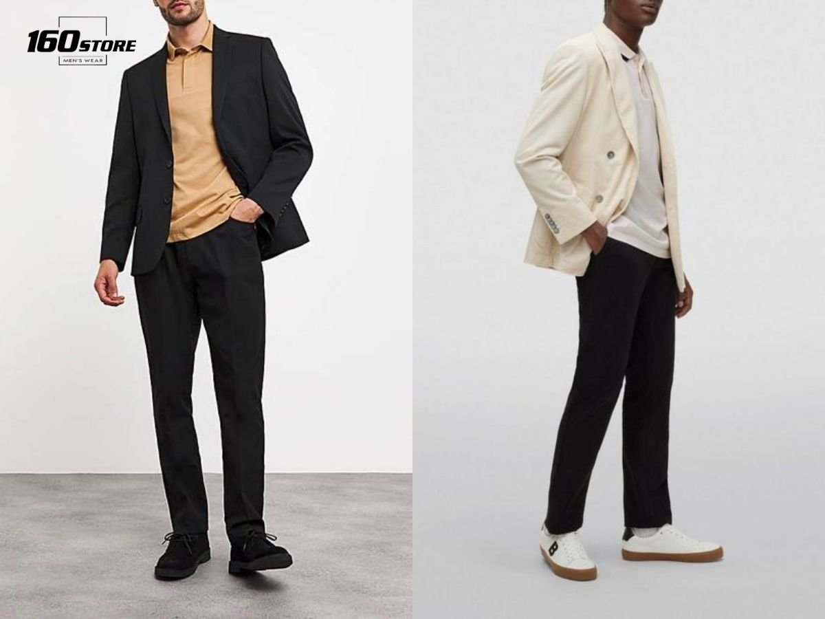 Áo polo, blazer, quần tây tối màu là những đặc trưng của Smart Casual