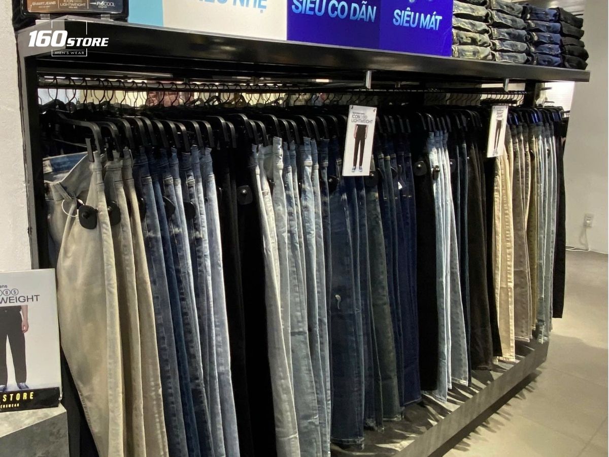 Mua quần jeans nam chuẩn form tại 160STORE