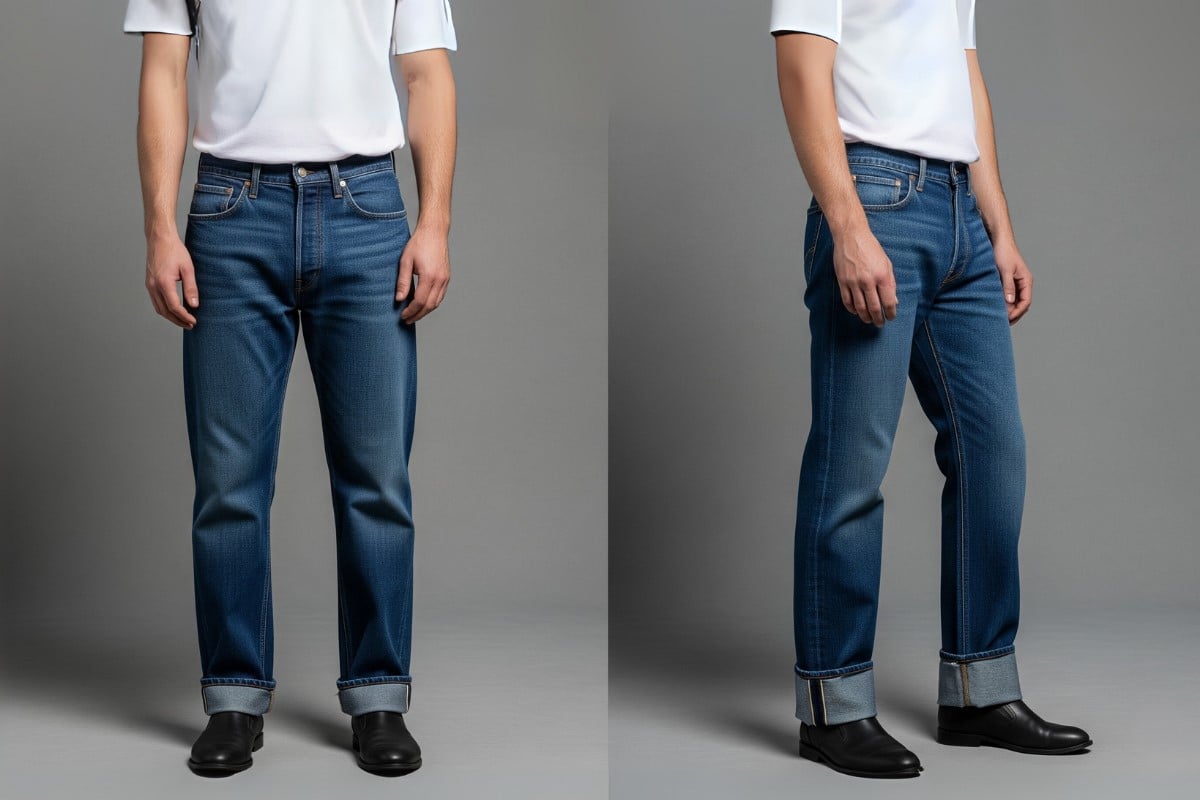 Xắn ống quần bản lớn cho jeans ống đứng