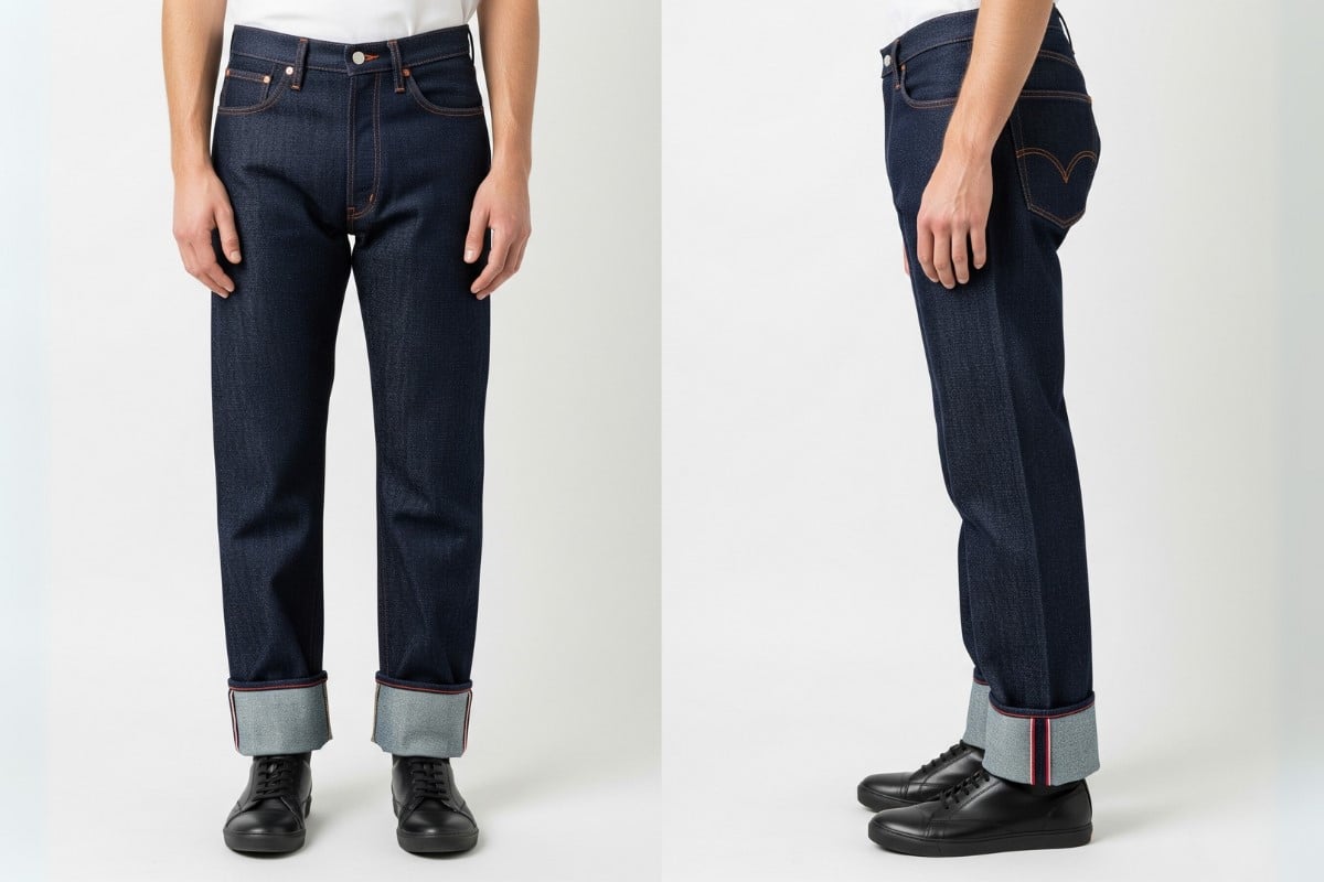 Xăn quần jeans kiểu lật gấu