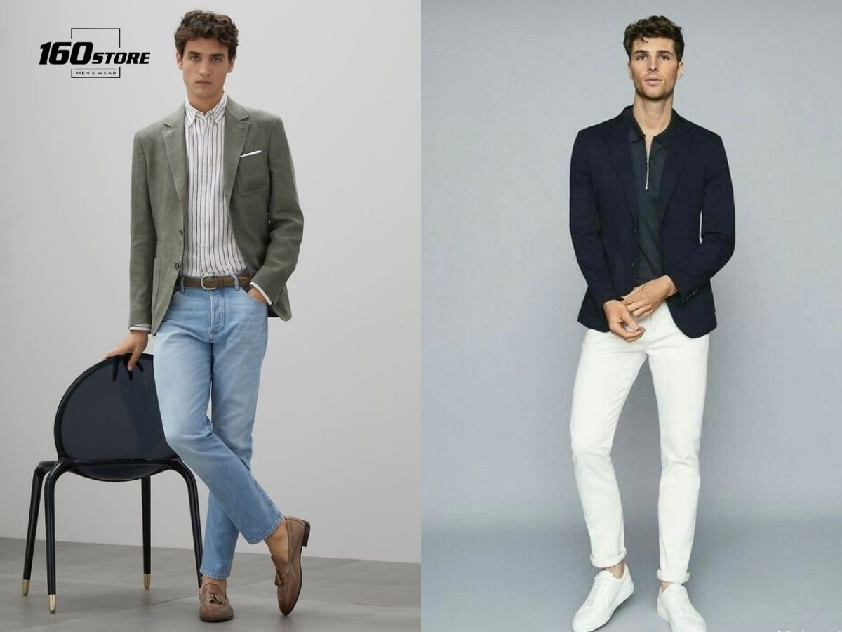 Chọn giày khi phối áo blazer và quần jeans