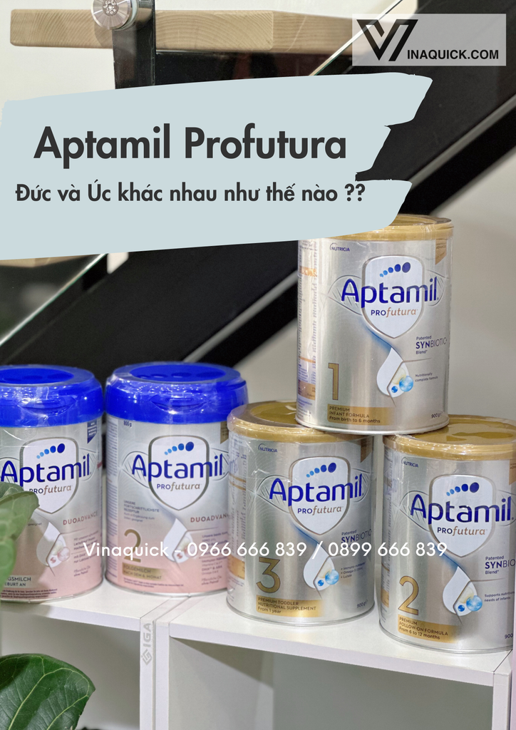 So sánh sữa công thức Aptamil Profutura Úc và Đức