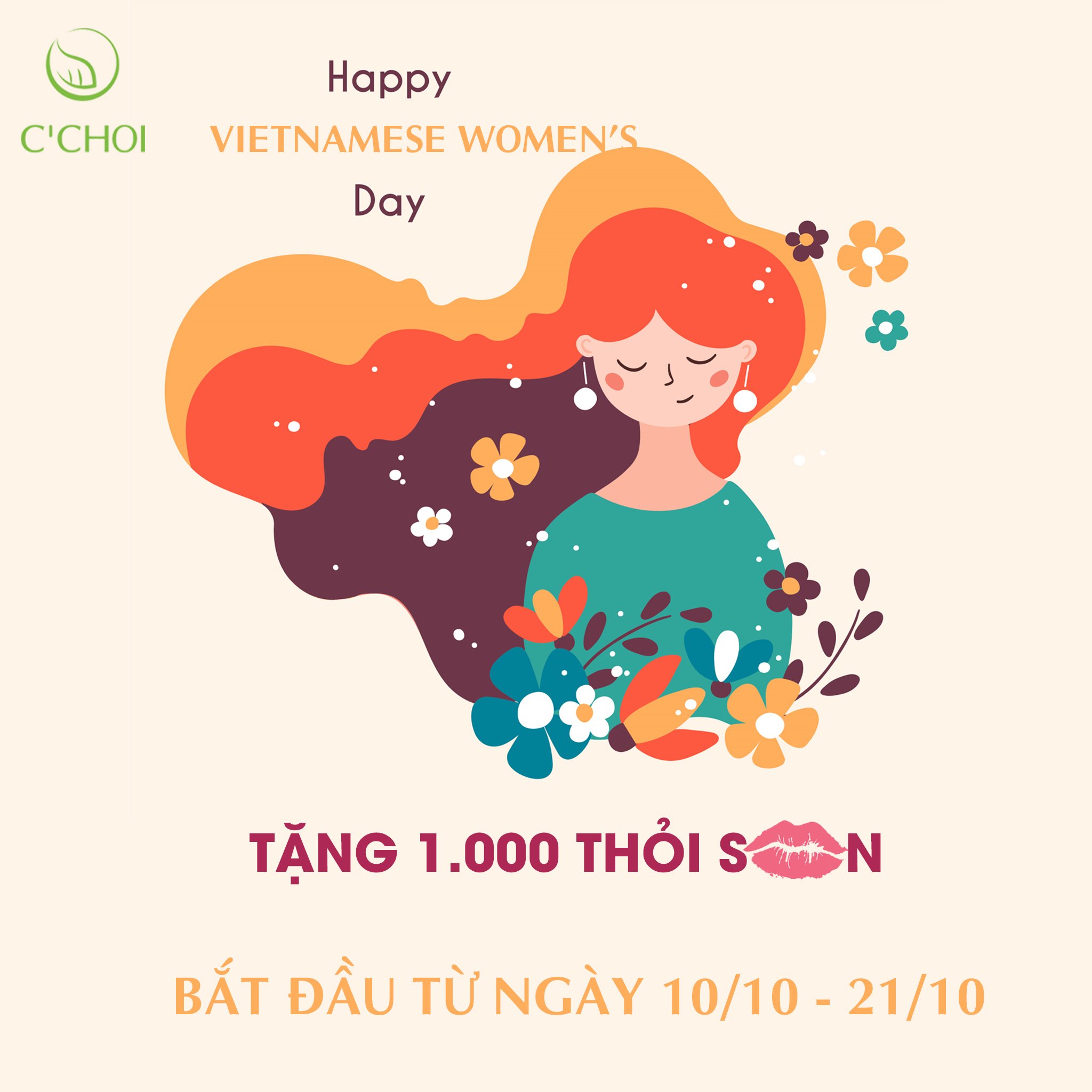 Chương Trình Ưu Đãi Ngày Phụ Nữ Việt Nam 20-10 - Tặng 1000 Son Môi Đến Phụ Nữ Việt