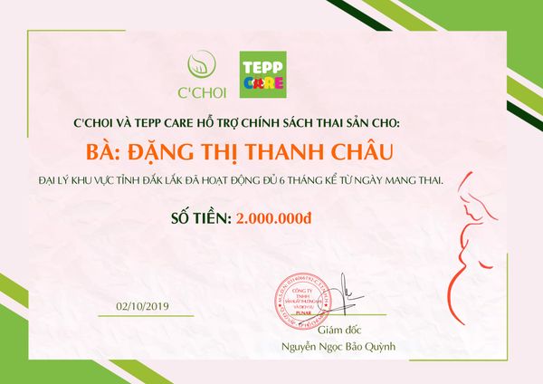 Hỗ Trợ Chính Sách Thai Sản Cho Đại Lý Phân Phối – Niềm Vui Lan Tỏa – Hạnh Phúc Nhân Đôi