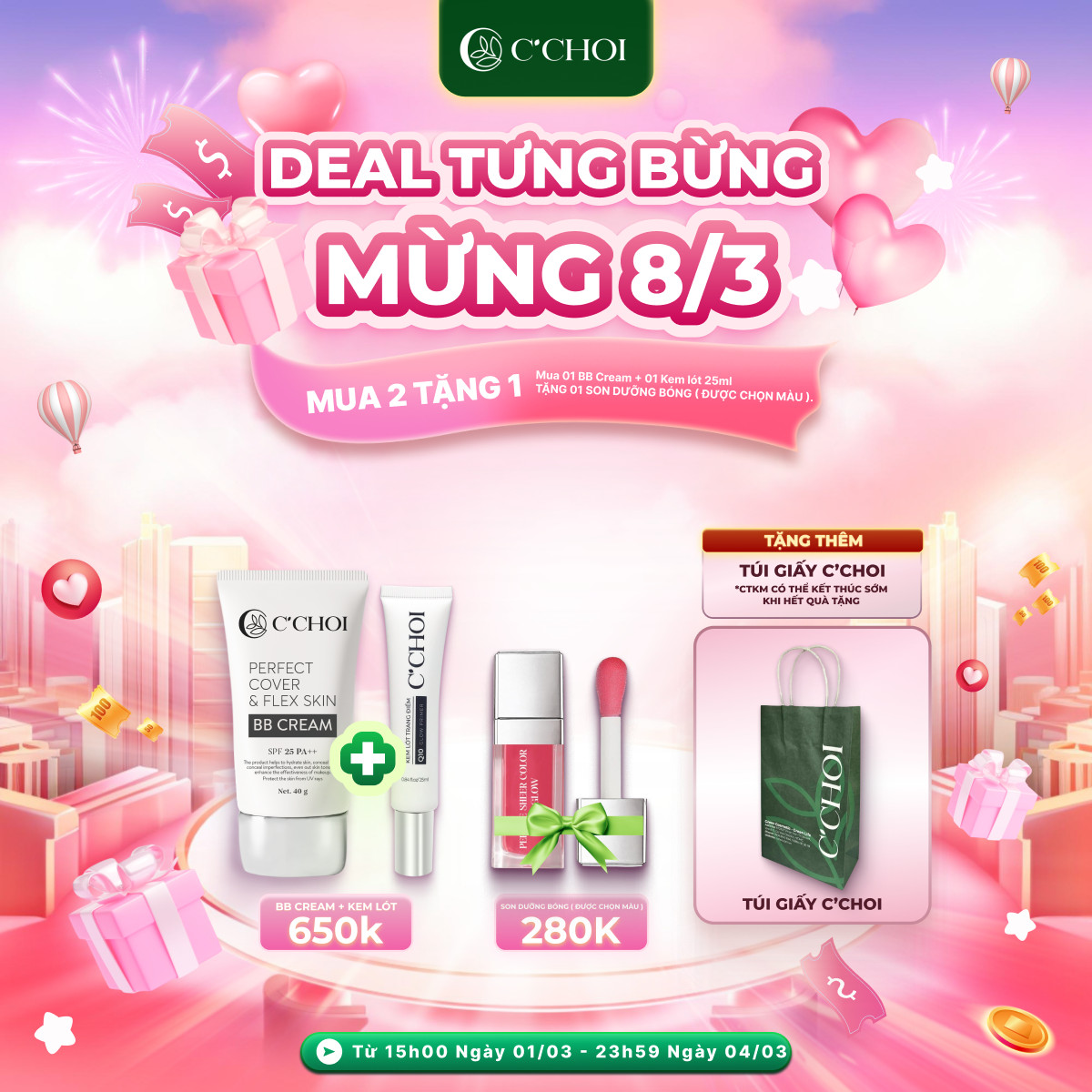 DEAL TƯNG BỪNG MỪNG 8 THÁNG 3