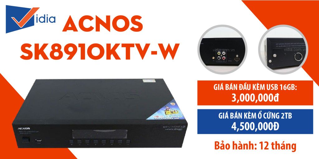 Đầu Karaoke giá rẻ - ACNOS SK8910KTV-W - 4