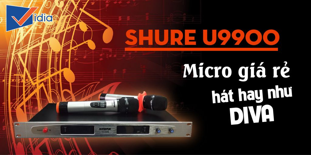 Micro karaoke không dây giá rẻ - SHURE U9900