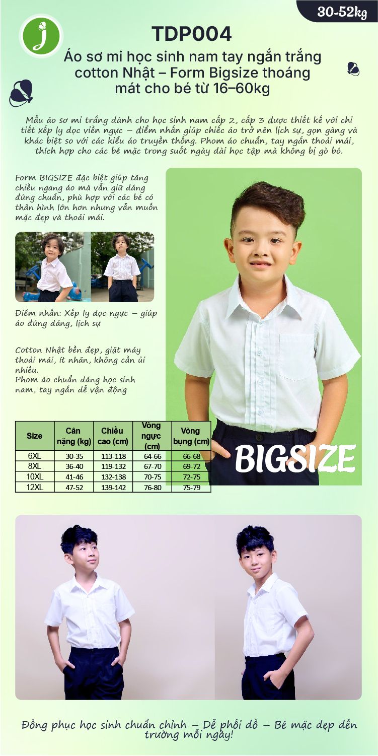 Đồng phục học sinh áo sơ mi trắng