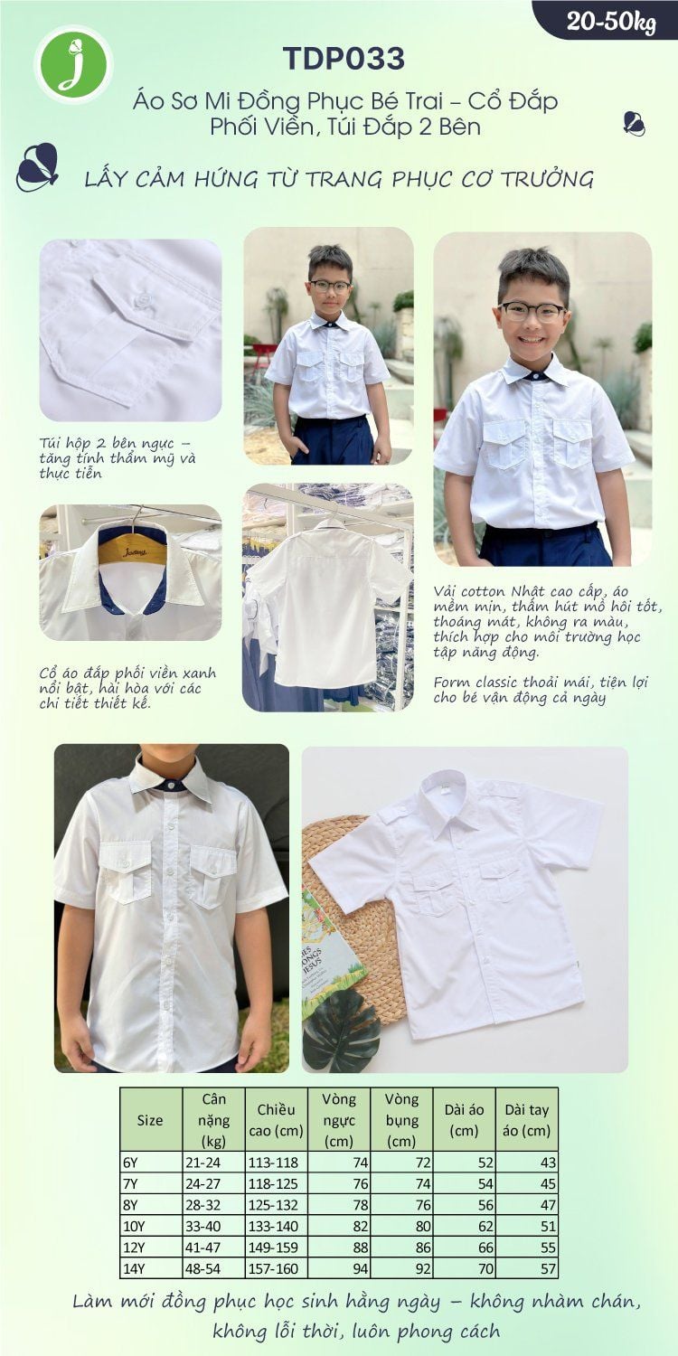 Đồng phục học sinh áo sơmi
