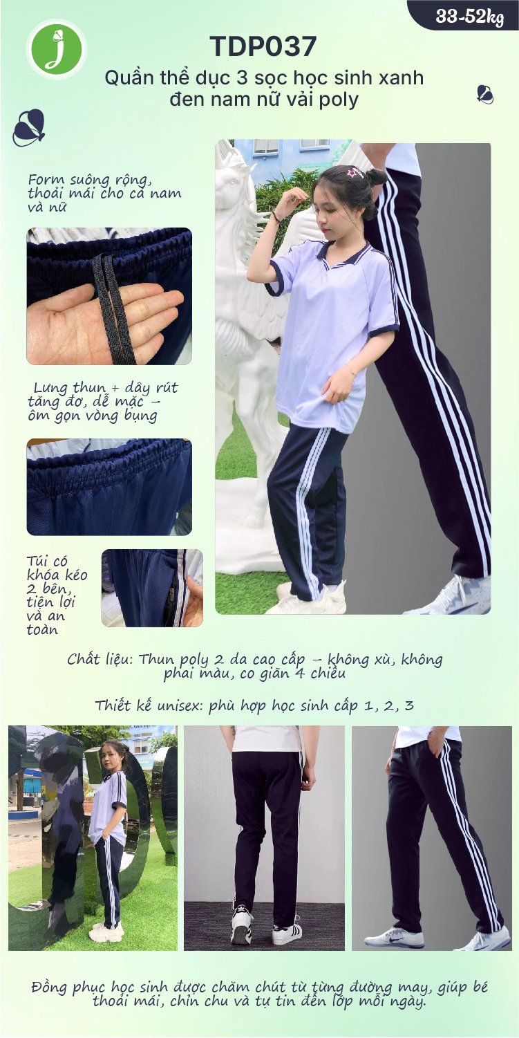 Đồng phục học sinh quần thể dục