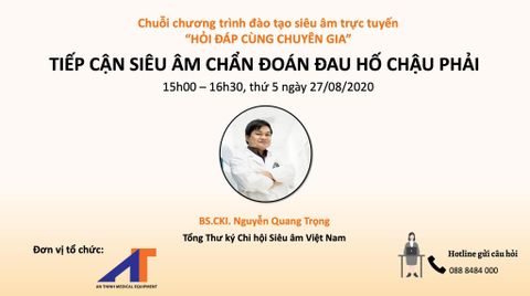 Tiếp cận siêu âm chẩn đoán Đau hố chậu phải - BS.CKI. Nguyễn Quang Trọng - Hỏi đáp cùng chuyên gia