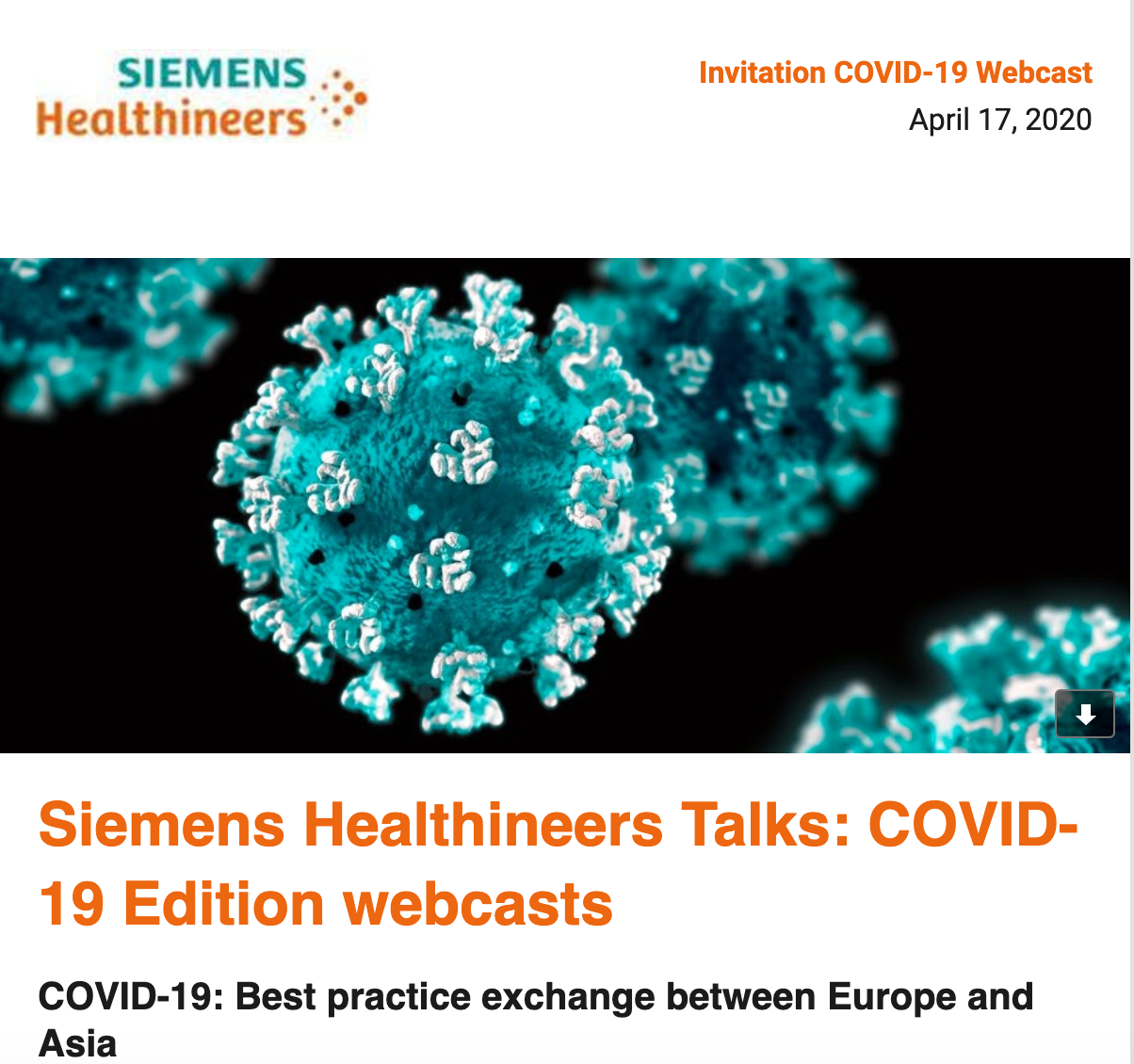 Thư mời tham dự tọa đàm chia sẻ kinh nghiệm ứng phó tình hình dịch bệnh COVID-19