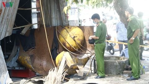 Nổ bình khí nén gây chết người ở Bình Dương.