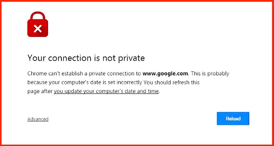 Khắc phục lỗi “Your connection is not private”