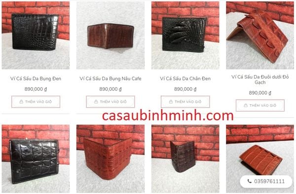 Shop ví da cá sấu Bình Minh