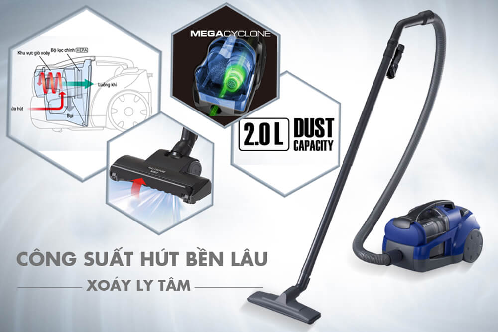 Máy hút bụi Panasonic PAHB-MC-CL561AN46 1600W 2L Malaysia