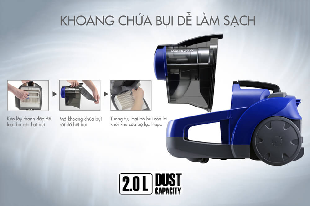 Máy hút bụi Panasonic PAHB-MC-CL561AN46 1600W 2L Malaysia
