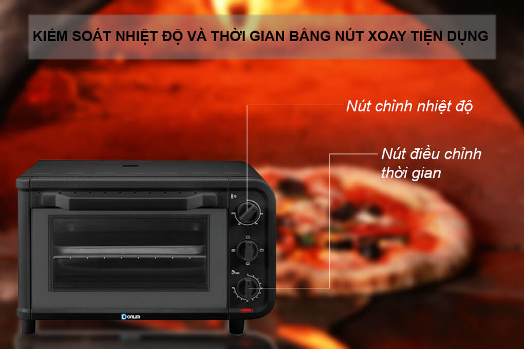 Lò nướng vuông Donlim 18L DK169 Đen