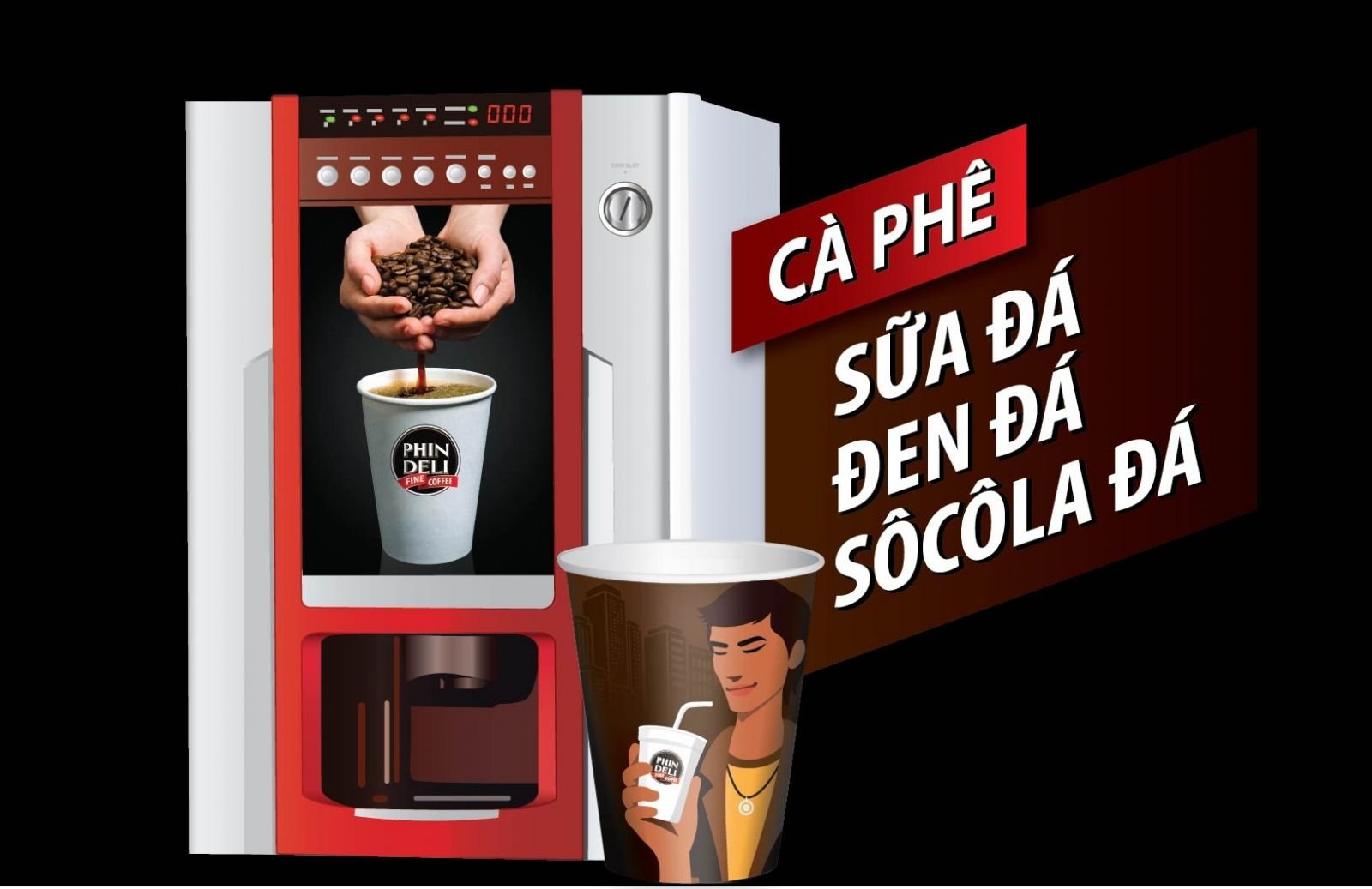 Ly Cafe Socola Phindeli 4 in 1 (Take away - mang đi)