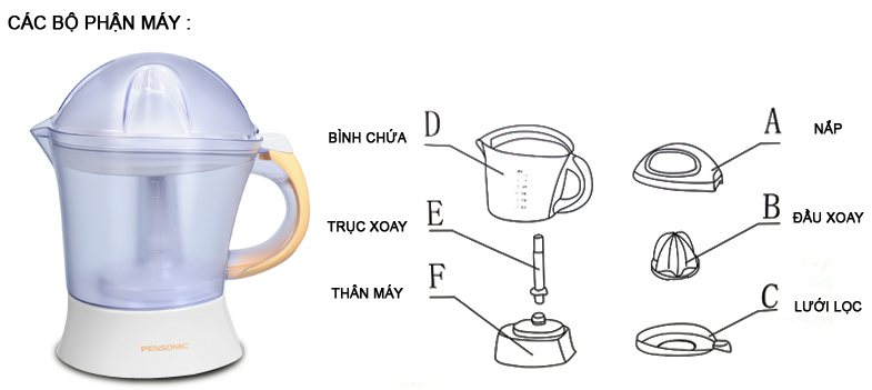 Máy vắt cam Pensonic PJ-101