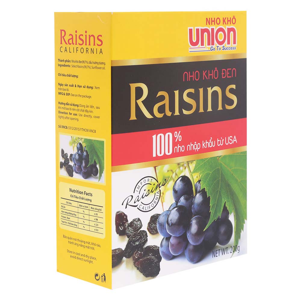 Nho khô đen Raisins Union 200g
