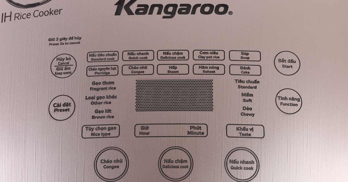 Nồi cơm điện tử 1.8L Kangaroo KG599