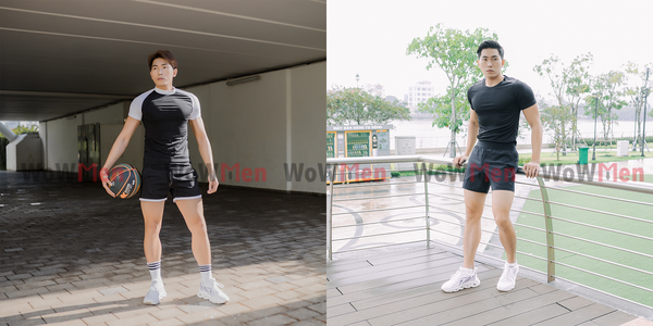 Cách Phồi Đồ Đi Tập Gym Cho Nam Kết Hợp Áo Ngắn Tay và Quần Short Thun Nam