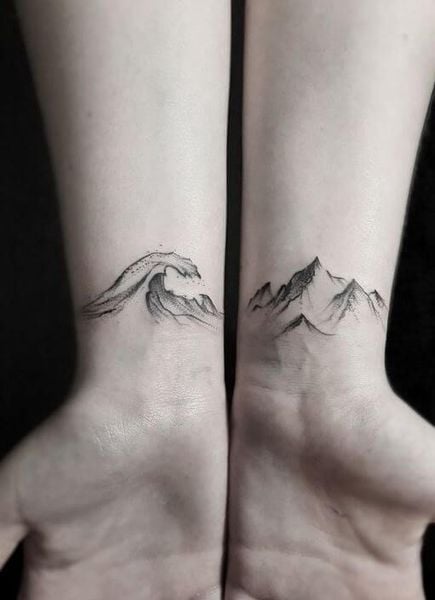 Hình Xăm Tattoo Kiểu Ngọn Núi Nhỏ Đơn Giản Đẹp Cho Nam  X9