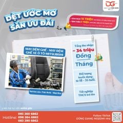 TUYỂN DỤNG CÔNG VIỆC MAY ĐỆM GHẾ - MAY ĐỆM GHẾ XE Ô TÔ MITSUBISHI