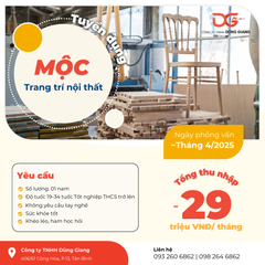 TUYỂN DỤNG MỘC TRANG TRÍ NỘI THẤT