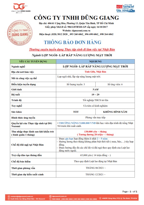 ĐƠN HÀNG LỢP NGÓI THÁNG 6/2021 - THU NHẬP LÊN ĐẾN 28 TRIỆU VND/ THÁNG