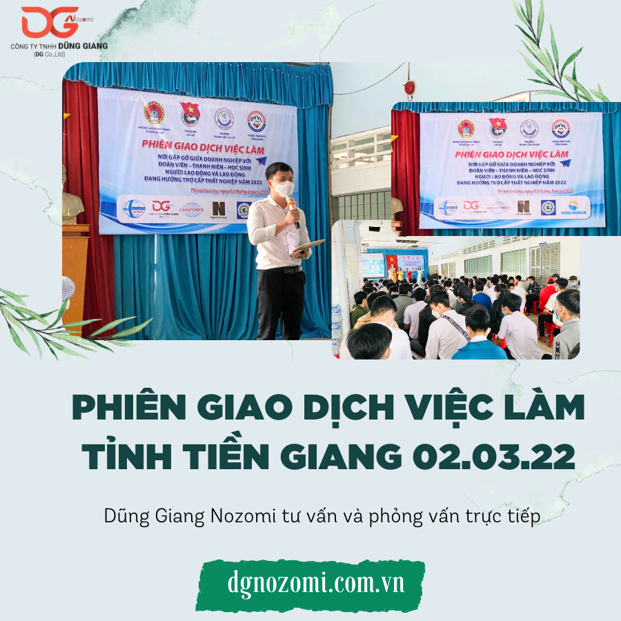 DŨNG GIANG NOZOMI TẠI PHIÊN GIAO DỊCH VIỆC LÀM TỈNH TIỀN GIANG