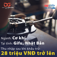 ĐƠN HÀNG XKLĐ NGÀNH CƠ KHÍ CHẾ TẠO MÁY THÁNG 5 - 6 / 2020