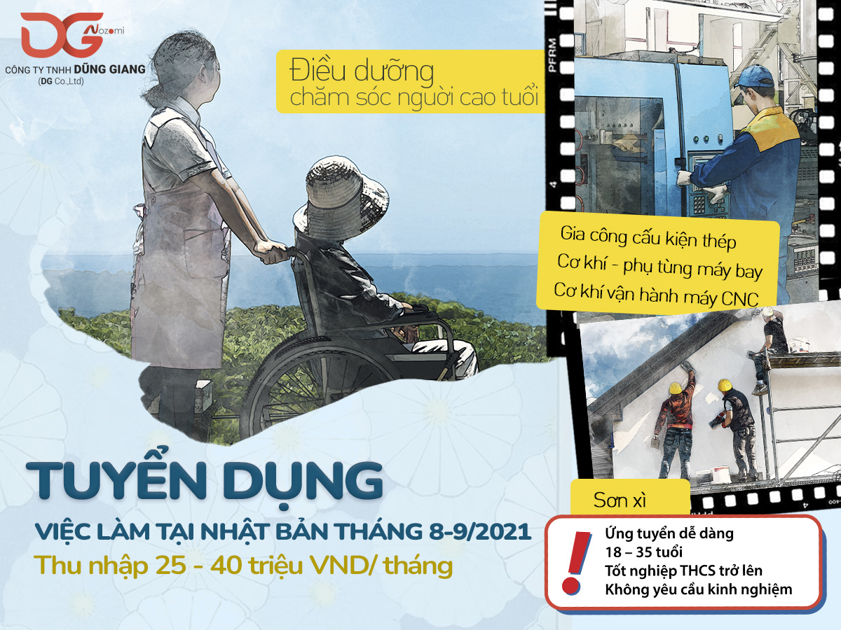 TUYỂN DỤNG THÁNG 8-9/2021 Ở DŨNG GIANG NOZOMI