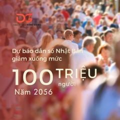 DỰ BÁO DÂN SỐ NHẬT BẢN SẼ GIẢM XUỐNG MỨC 100 TRIỆU NGƯỜI VÀO NĂM 2056