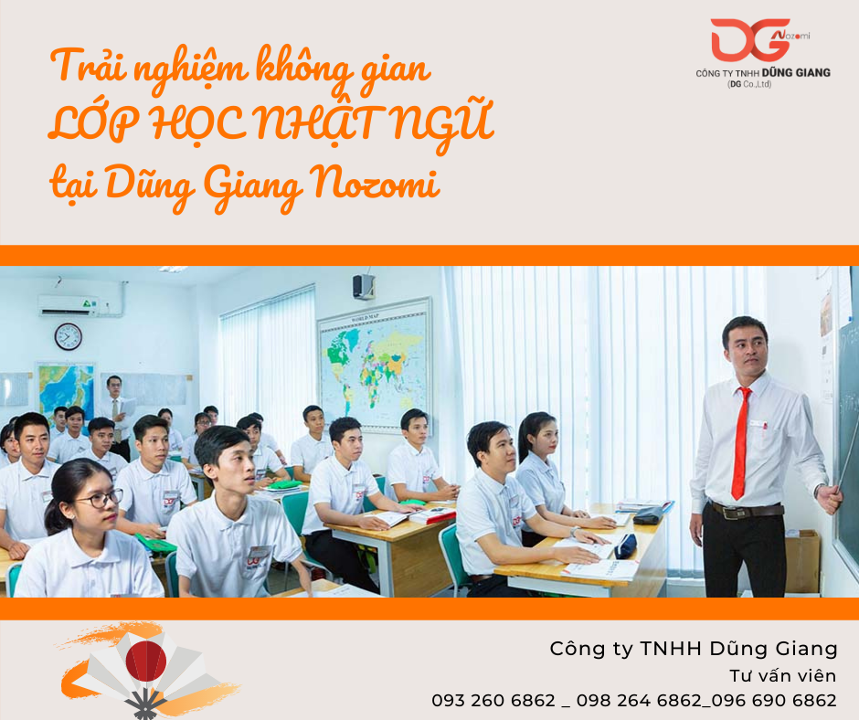 Không gian lớp học Nhật ngữ tại Dũng Giang Nozomi