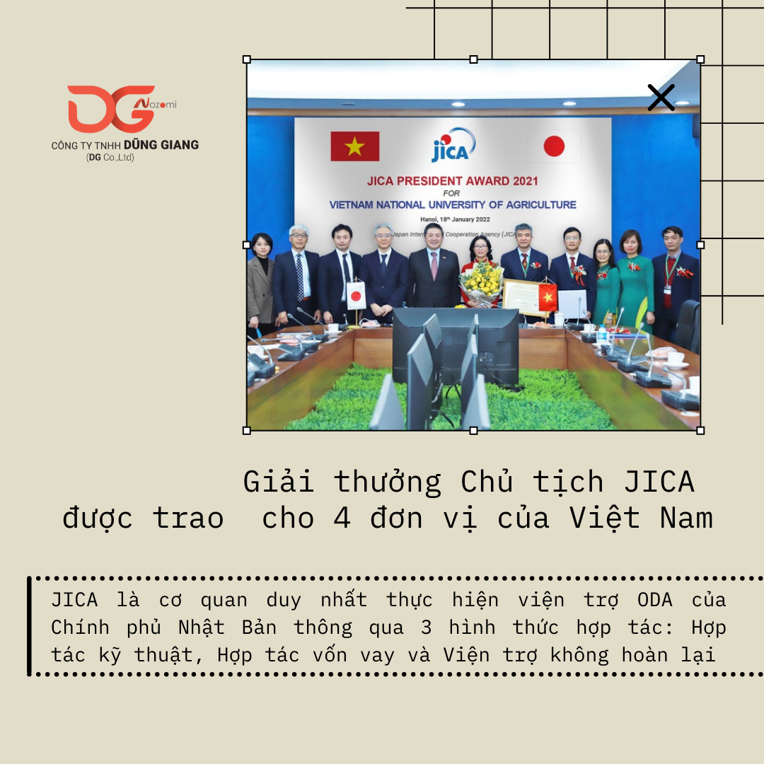 JICA TRAO GIẢI THƯỞNG CHO 4 ĐƠN VỊ CỦA VIỆT NAM