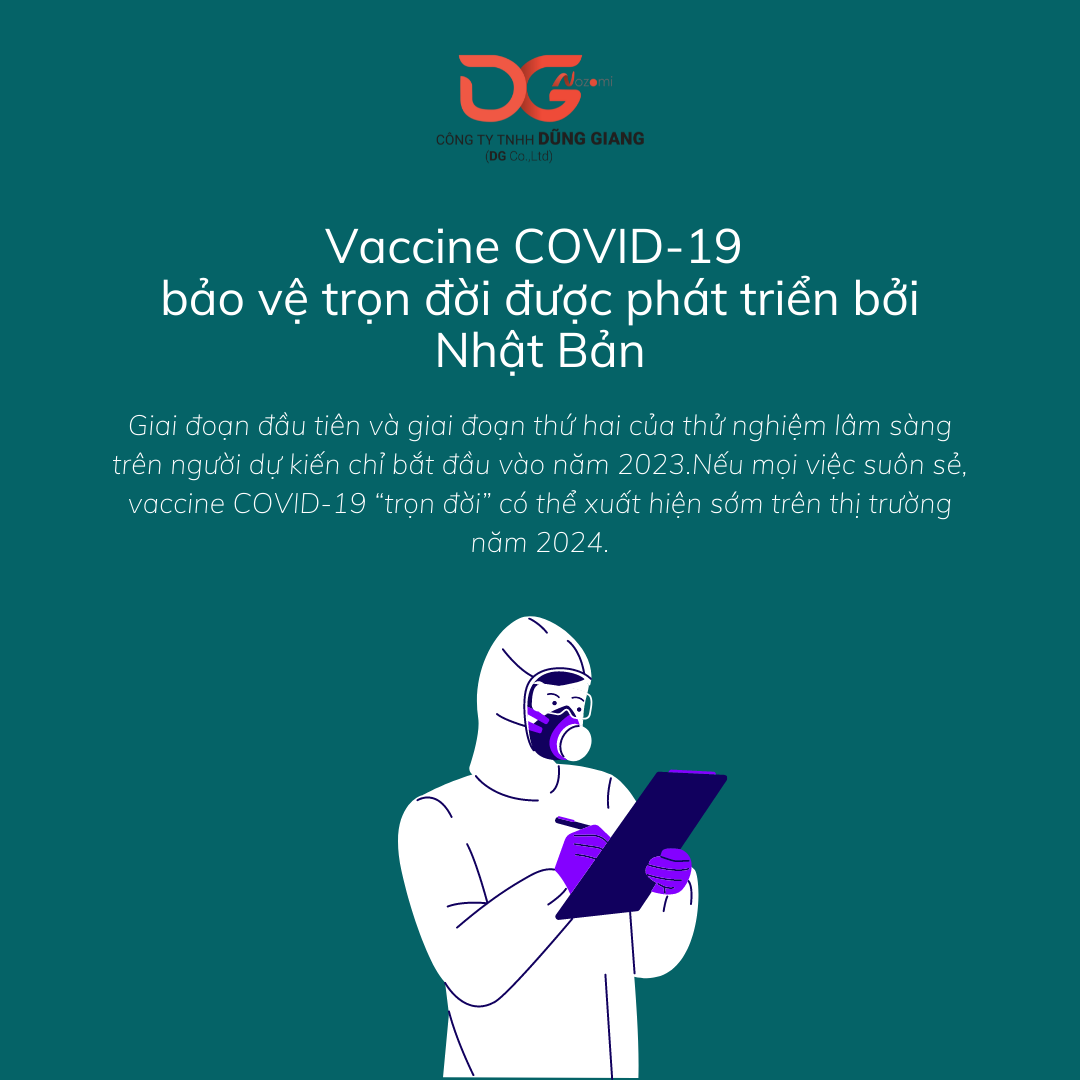 VACCINE COVID-19 BẢO VỆ TRỌN ĐỜI ĐƯỢC PHÁT TRIỂN BỞI NHẬT