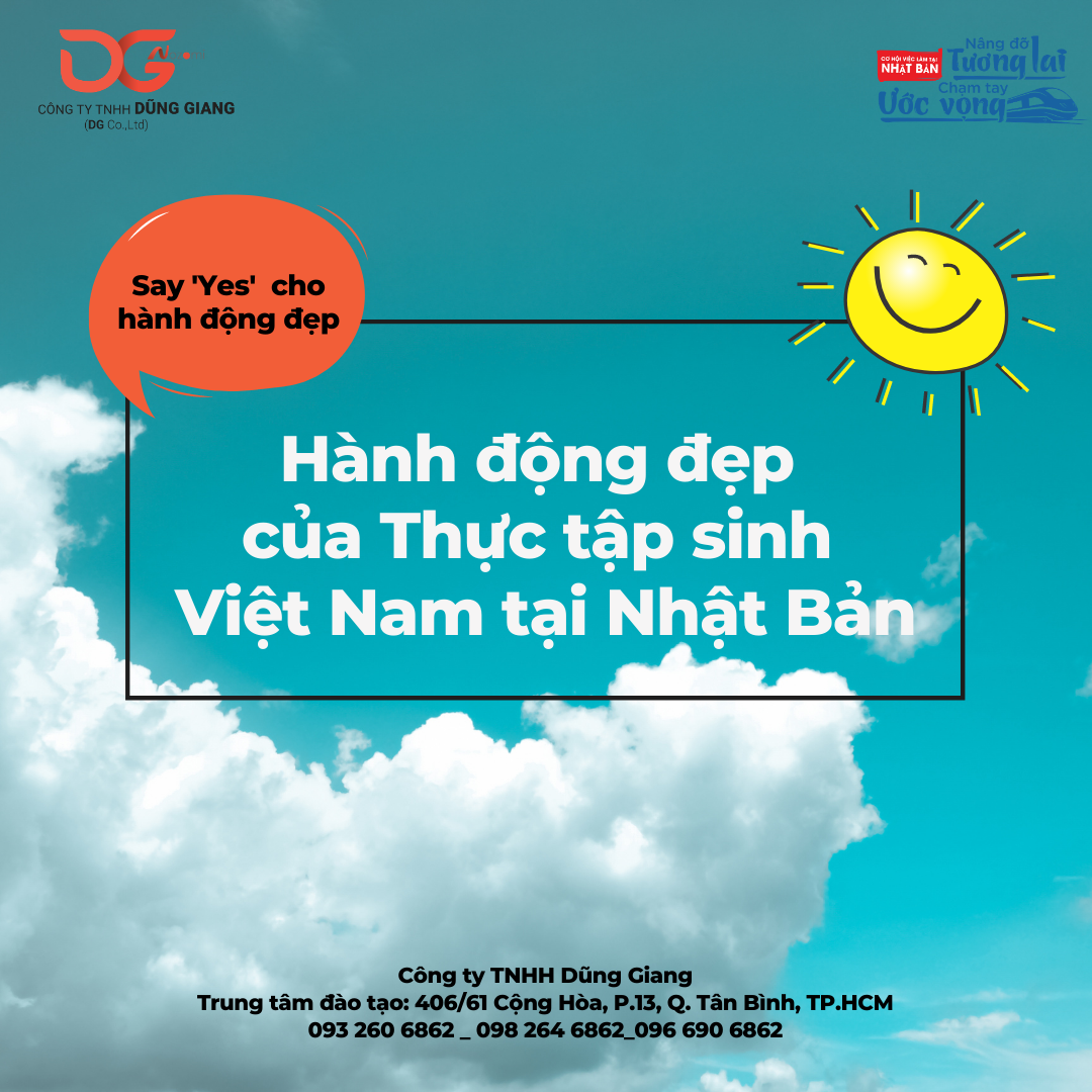 HÀNH ĐỘNG ĐẸP CỦA THỰC TẬP SINH VIỆT NAM TẠI NHẬT BẢN