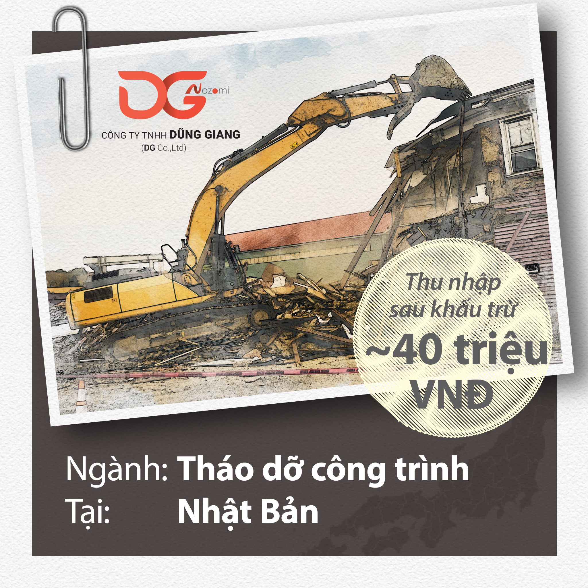 THỰC TẾ THÁO DỠ CÔNG TRÌNH TỪ CHIA SẺ CỦA THỰC TẬP SINH DŨNG GIANG NOZOMI