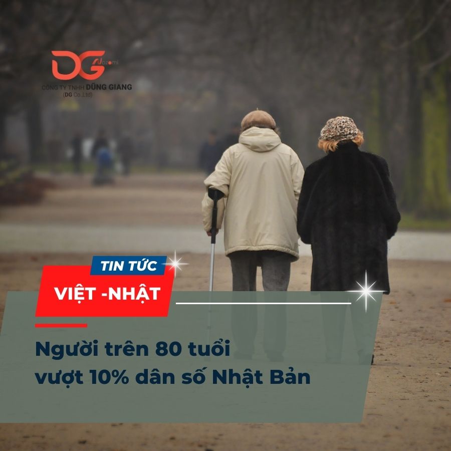 NGƯỜI TRÊN 80 TUỔI VƯỢT 10% DÂN SỐ NHẬT BẢN