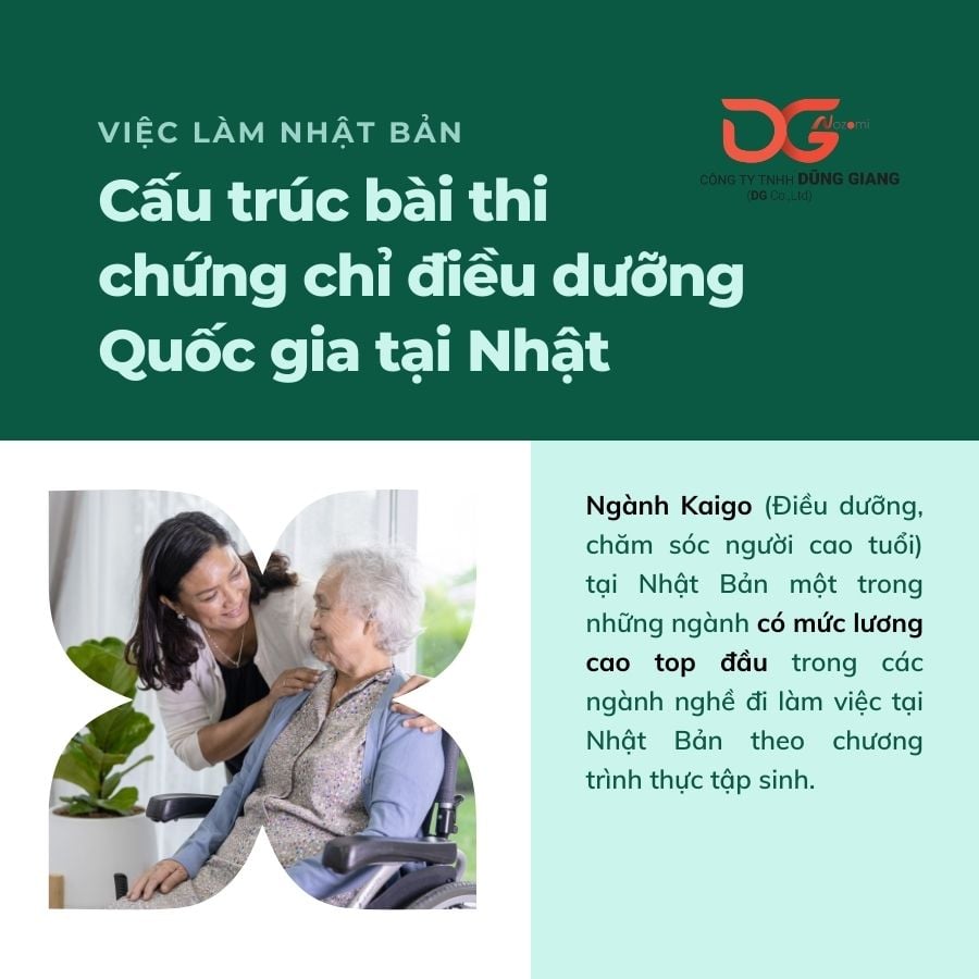 CẤU TRÚC BÀI THI CHỨNG CHỈ ĐIỀU DƯỠNG KAIGO QUỐC GIA TẠI NHẬT