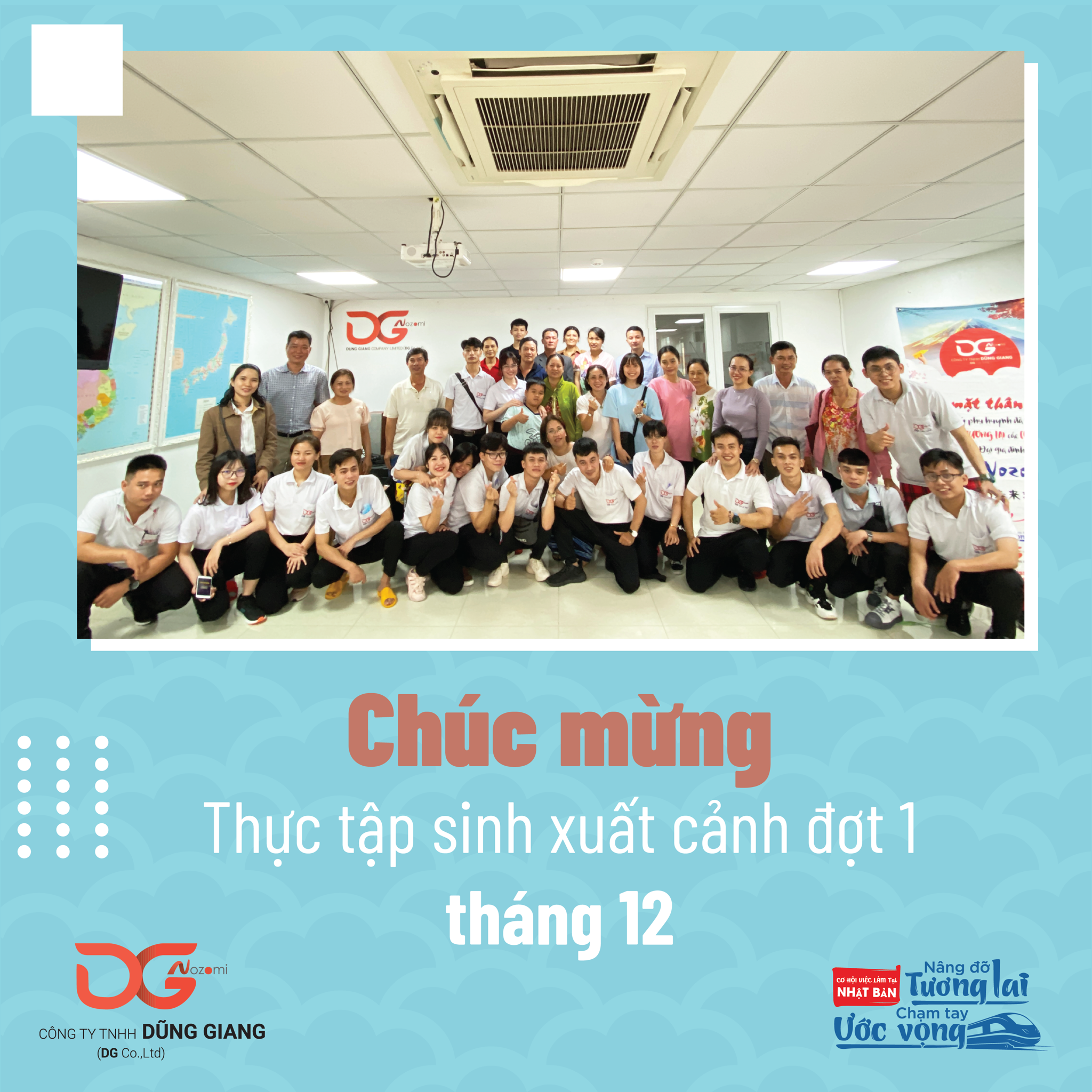 Thực tập sinh xuất cảnh tháng 12 - Gieo “hạt mầm” cố gắng, chúng ta chắc chắn sẽ thu được 