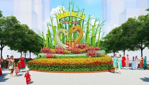 Thiết Kế Đường Hoa Nguyễn Huệ Tết Ất Tỵ 2025 – Vẻ Đẹp Văn Hóa Đậm Sắc Xuân