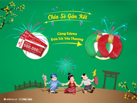 ĐÓN XUÂN , TƯNG BỪNG QUÀ TẶNG TỪ CHĂN RA GỐI NỆM EDENA