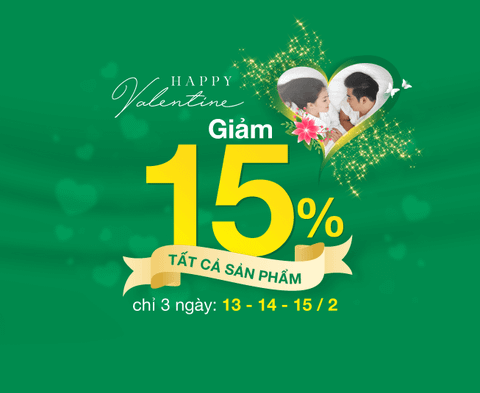 VALENTINE TRỌN HẠNH PHÚC CÙNG EDENA VỚI CHƯƠNG TRÌNH GIẢM GIÁ 15% CHO TẤT CẢ SẢN PHẨM