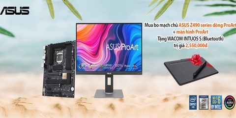 ASUS ProArt Z490 CREATOR 10G cùng màn hình ASUS ProArt