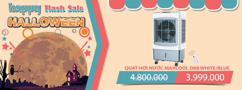 QUẠT HƠI NƯỚC MAXCOOL D88 WHITE/BLUE NGÀY HỘI MA