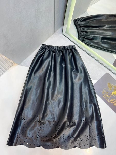 Chân váy da xòe dáng dài - kèm đai - Form đẹp | Shopee Việt Nam