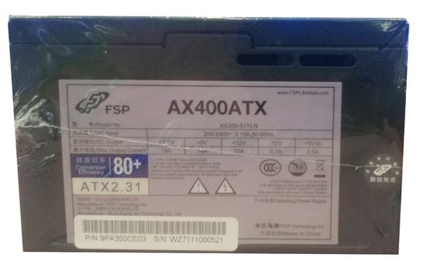 Nguồn FSP AX Series 400ATX - Power Supply Active PFC